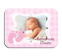 Calamita Rettangolare Piedini rosa