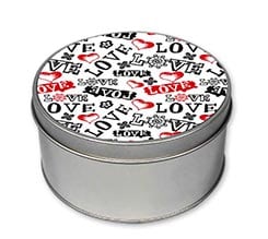 Scatola di latta tonda Love in caos