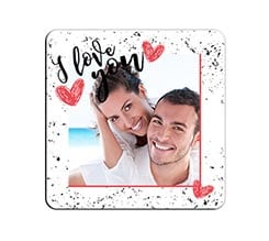 Calamita Quadrata 9,5x9,5 cm I love you