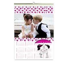 Calendario A3 pagina singola Raining hearts