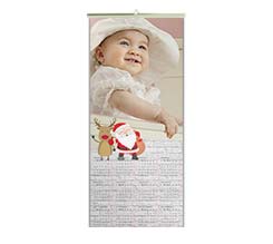 Babbo con Renna su Calendari Pagina Singola 30x70