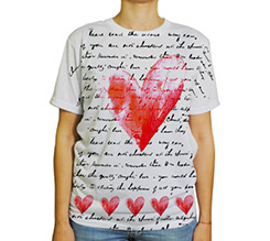 Maglietta Full Print Cuore e scritte