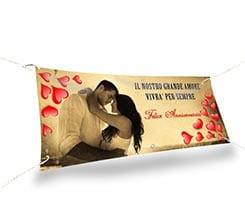Striscione 150x60 Crazy hearts
