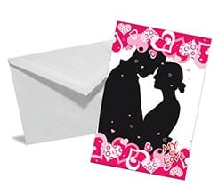 Pink Hearts - Bigliettino Auguri