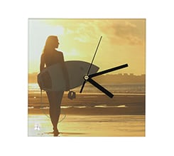 Orologio Quadrato in Vetro da Tavolo