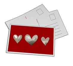 Cartoline Grey Hearts