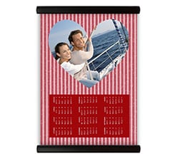 Calendario su Arazzo Love rigato