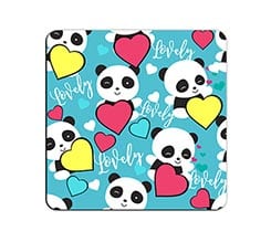 Calamita Quadrata 9,5x9,5 cm Panda