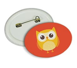 Spilletta ovale piccola Gufetto