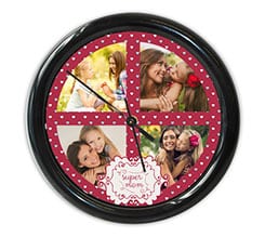 Orologio da muro rotondo Super mom