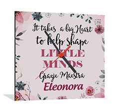 Orologio Quadrato in Legno Little minds