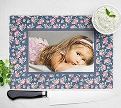 Tagliere in vetro Cornice di rose