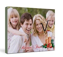 Orologio Tela Candele natalizie