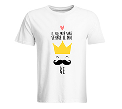 Maglietta per la festa del papà con grafica sei il mio re