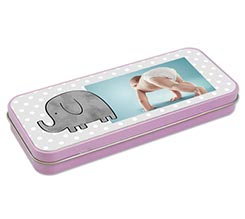 Portapenne in metallo Elefantino grigio