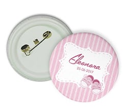 Spilla rotonda Scarpette rosa