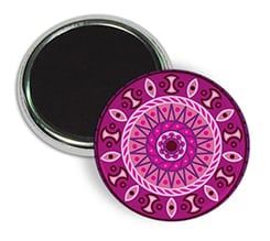 Magnete rotondo Etnochic magenta