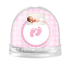 Palla di neve Impronte rosa