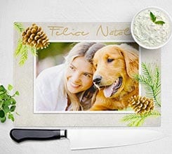 Tagliere in vetro Pine cone