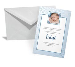 Bigliettino Auguri Blue frame