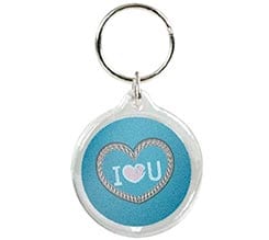 Portachiavi in Plastica Tondo - Love Jeans