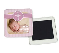 Magnete quadrato da frigo Baptism her