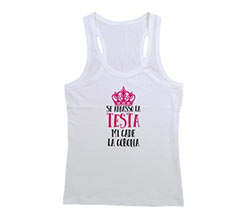 Canotta spalla larga Corona in testa