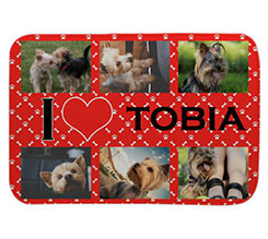 Tappetino per animali I love osso