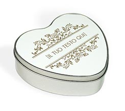 Scatola di Latta Cuore Gold frame