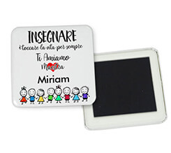 Magnete quadrato frigo Insegnare