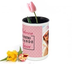 Portafiori in ceramica Pink big love