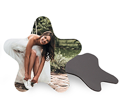 calamita per matrimonio a forma di stella personalizzata con foto