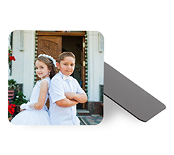 Calamita personalizzata quadrata Prima Comunione con foto