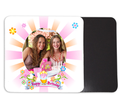 Calamita Quadrata grande con foto e grafica torta compleanno