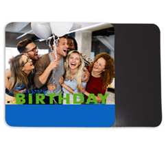 Calamita Quadrata grande con foto e grafica Happy Birthday