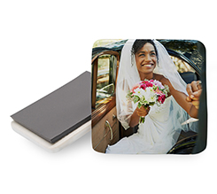 calamite personalizzate per matrimonio in ceramica con foto sposa