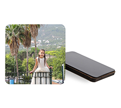 calamita in legno Prima comunione quadrata con foto