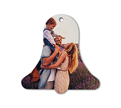 decorazione natalizia in legno a forma di campana