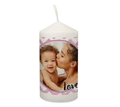 candela personalizzata festa della mamma love mum