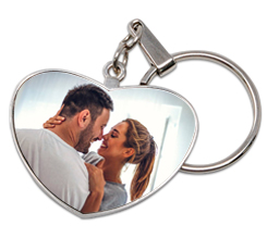 Portachiavi a cuore grande in metallo