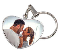 Portachiavi a cuore grande in metallo