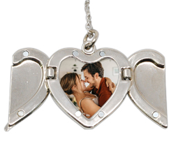 Collana ciondolo cuore con ali