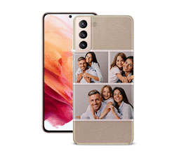 Cover trasparente Galaxy S21 collage 3 riquadri