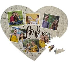 Puzzle cuore in Legno A3 Crazy collage