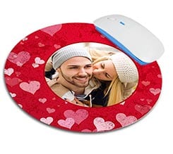 Tappetino mouse tondo Full hearts