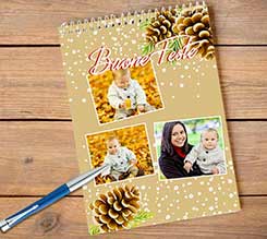 Block Notes A4 Spirale Pigne natalizie