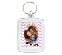 Portachiave Rettangolare Plastica Mum zig zag