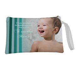 Pochette trucco Righe verdi