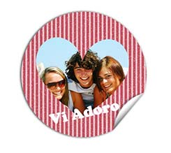 Adesivo rotondo Red strips