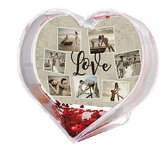 Palla di Neve a Cuore Crazy collage